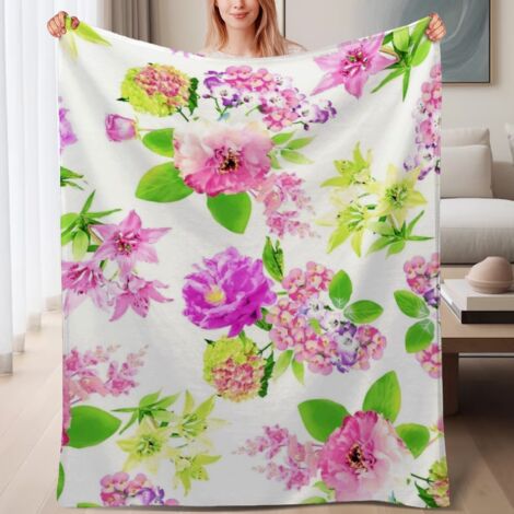 Couverture de lit en polaire, douce et chaude en microfibre printemps-été, décoration de salon, excellent cadeau pour femmes et hommes, 6080 pouces