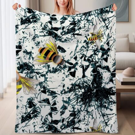 Couverture de lit en polaire, jeté doux et chaud de printemps, légère et luxueuse en microfibre de polyester, décoration intérieure cosy et élégante, cadeau idéal pour tout le monde,6080 pouces