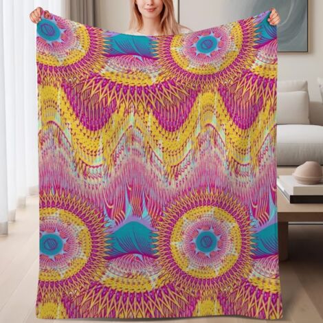 Couverture de lit en polaire, jeté doux et chaud idéal pour le printemps, légère et luxueuse en microfibre de polyester, décoration intérieure, ajout parfait à la décoration intérieure, cadeau attenti
