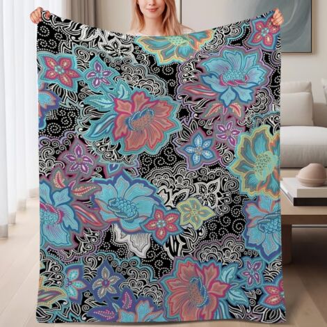 Couverture de lit en polaire, jeté doux et chaud pour le printemps, légère et luxueuse en microfibre de polyester, décoration élégante pour la maison, cadeau pour hommes femmes,6080 pouces