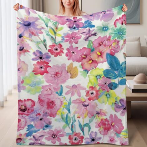 Couverture de lit en polaire, jeté doux et chaud pour le printemps, légère et luxueuse en microfibre de polyester, décoration intérieure, cadeau pour hommes femmes,6080 pouces