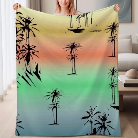 Couverture de lit en polaire, jeté doux et chaud pour le printemps, légère et luxueuse en microfibre de polyester, décoration intérieure cosy et élégante, ajout parfait à la décoration, excellent cade