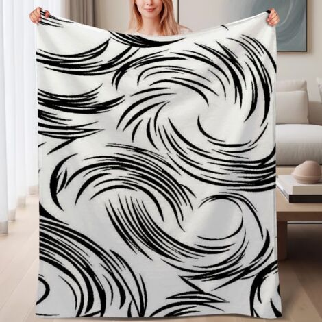 Couverture de lit en polaire, microfibre douce et confortable légères printemps-été, décoration intérieure stylée, cadeau parfait pour femmes et hommes, 6080 pouces