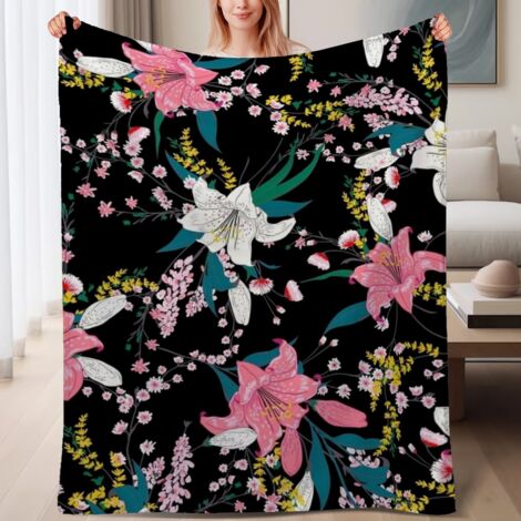 Couverture de lit en polaire, microfibre douce et confortable légères toutes saisons, décoration intérieure stylée, cadeau parfait pour femmes et hommes, 6080 pouces