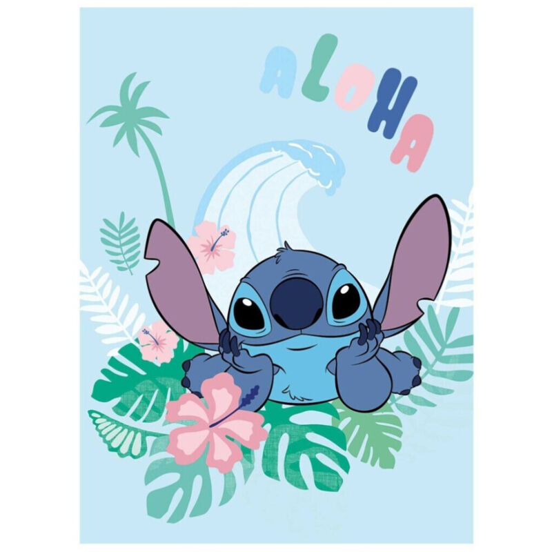 LILO ET STITCH - COUVERTURE EN FLANELLE ALOHA STITCH