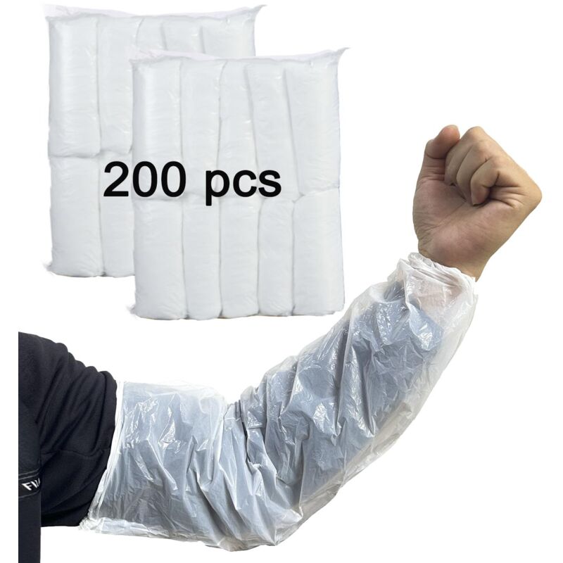 Couverture de Manchon de Bras Jetable, 200 Pièce Manches Jetables pour les Bras pour Peinture Réparation Nettoyage Tatouage Douche - Manches de