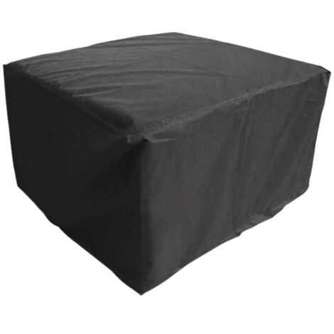 Couverture de meubles en toile Oxford 210D noire, imperméable, pour table en rotin, fauteuils cubes, canapé, pour jardin et patio (100x100x85cm)