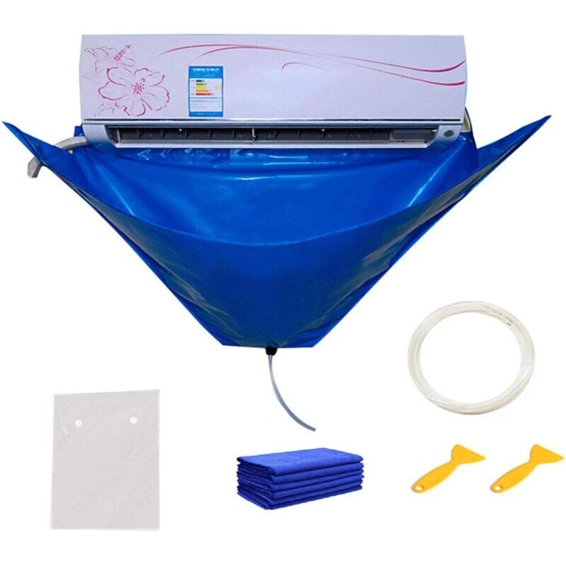 Couverture De Nettoyage De Climatiseur, Sac De Couverture étanche De Nettoyage De Climatisation Divisé Avec Tuyau D'eau Sac De Couverture De