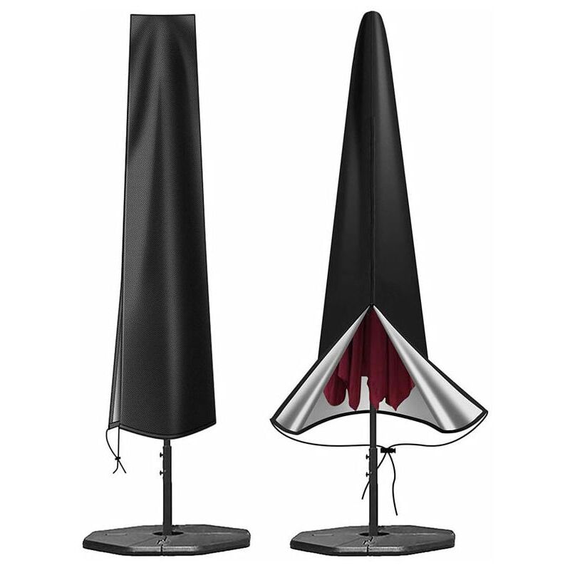 Couverture de Parasol,Housse de Parasol Double Couche Imperméable Anti-UV Robuste en Tissu Oxford 210D Housse Protection pour Parasol avec Fermeture