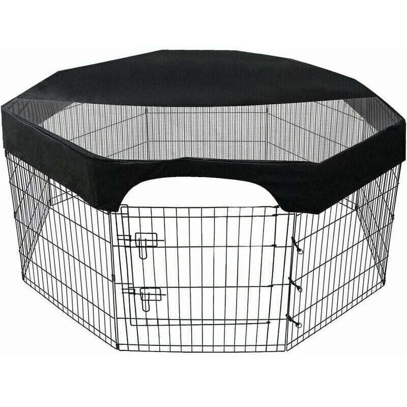 Jalleria - Tigrezy Couverture de parc pour animaux de 24 8 panneaux Octagonal Pet Fence Netting Cover Waterproof Shade Cover