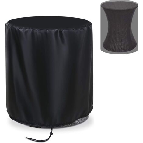 Couverture de petite table ronde de jardin de protection solaire imperméableΦ52x58