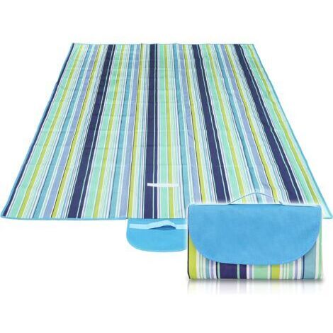 Couverture de pique-nique en plein air, lavable en machine, imperméable(bleu-vert)