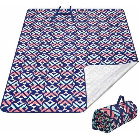 Couverture de Pique-Nique Extra Large Nappe Picnic Imperméable Tapis Anti Sable Isolation Thermique Fond de Films en Aluminium Lavable en Machine pour Camping Voyage Parc Plage 150 × 200 cm