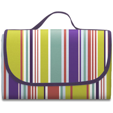 Couverture de pique-nique imperméable, tapis de plage, matelas de couchage, couverture de camping lavable, pliable avec poignée, idéale pour le camping, les pique-niques et la plage, 150 cm x 150 cm