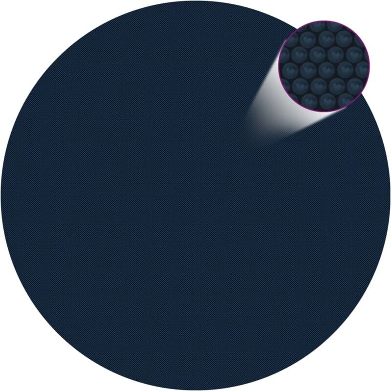 Film solaire de piscine flottant pe 300 cm Noir et bleu