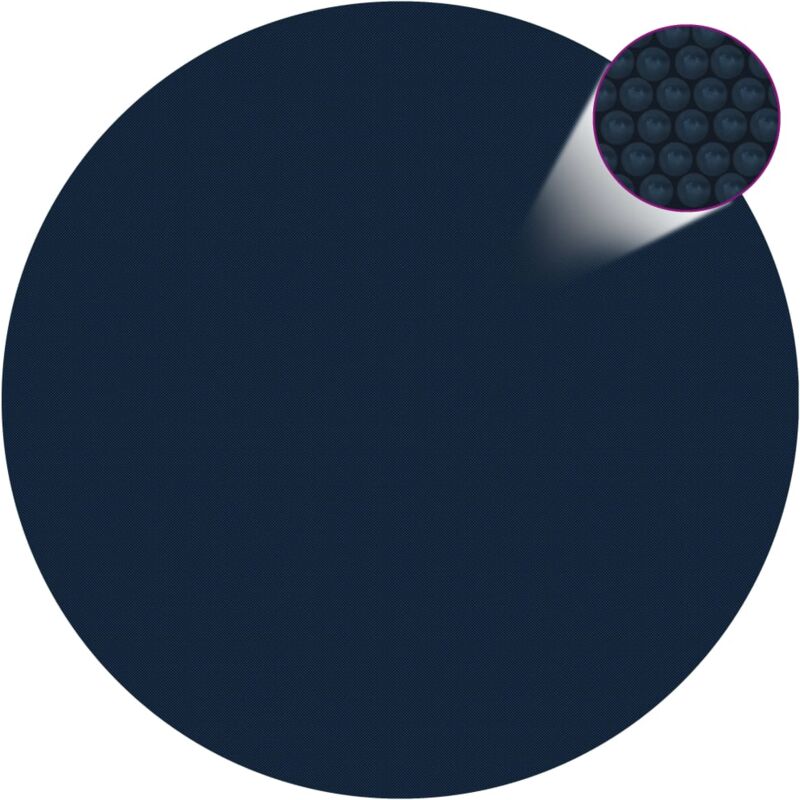 Vidaxl - Film solaire de piscine flottant pe 381 cm Noir et bleu