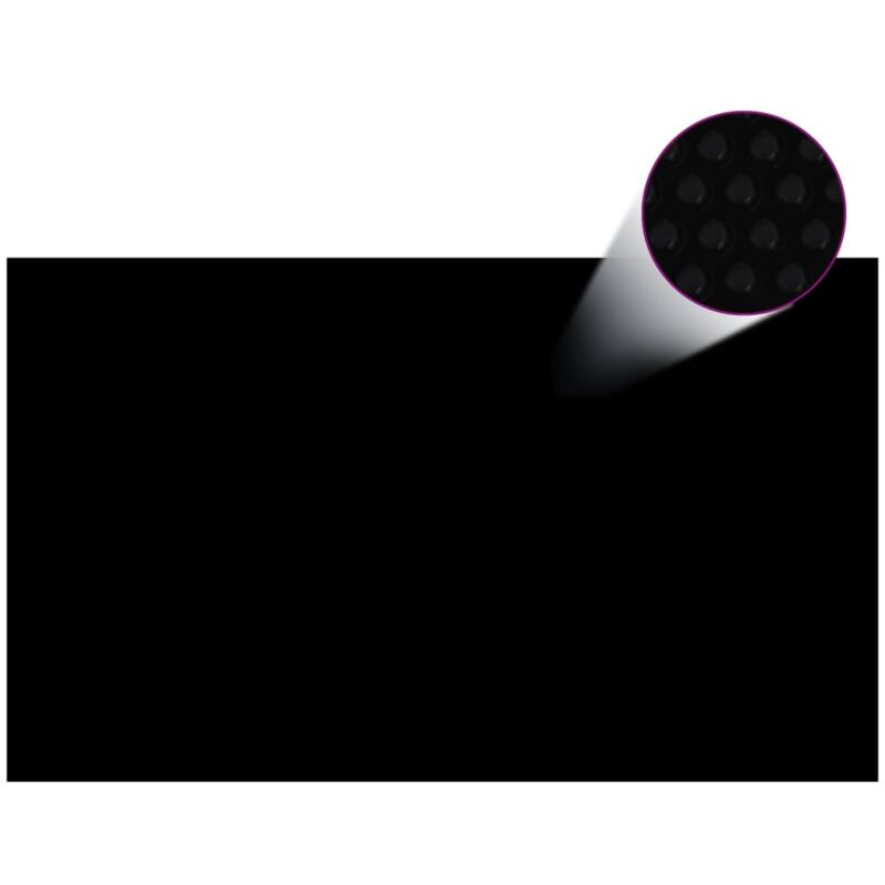 Couverture de piscine rectangulaire 1000x600 cm PE Noir