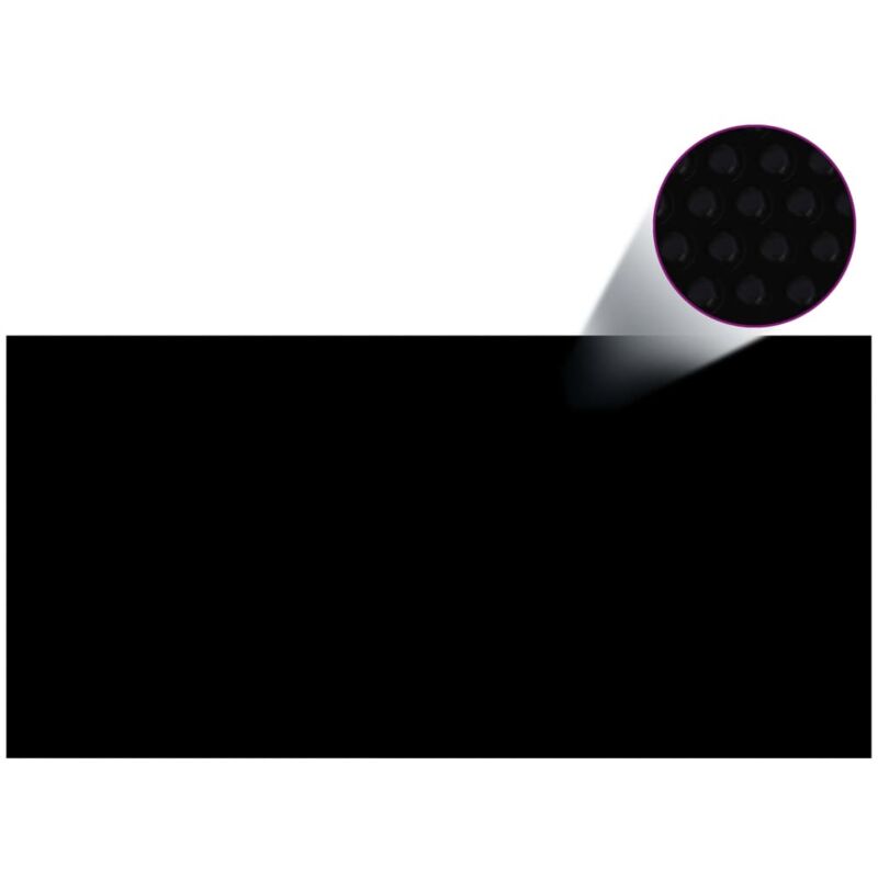 Vidaxl Copertura Per Piscina Nera 450x220 Cm Pe