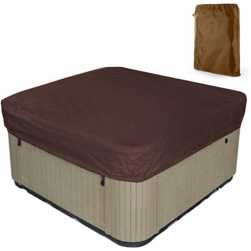 Couverture De Piscine Carré Bâche Solaire pour Piscine, Cordon D'ourlet Élastique Protection UV Durable de couvertures de Spa, Couverture de