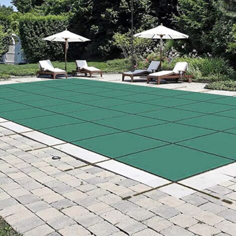 Couverture de piscine enterrée d'extérieur   — Structure poreuse, drainage efficace, protection fiable et sécurité garantie (5.4810.36 m)