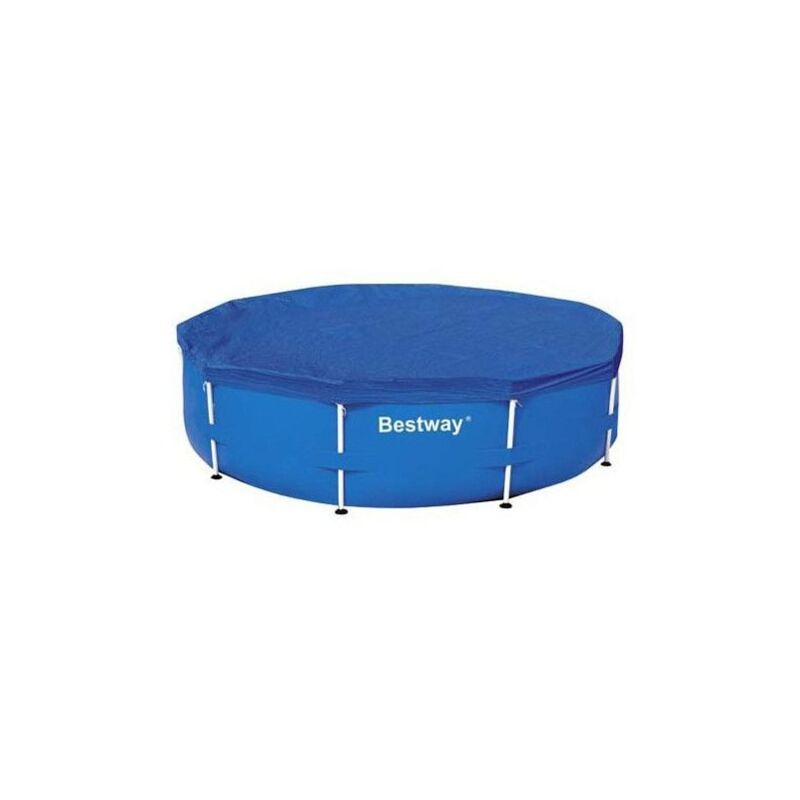 Bestway - Bâche ronde 4 saisons - 305 cm - Bleu - Livraison gratuite