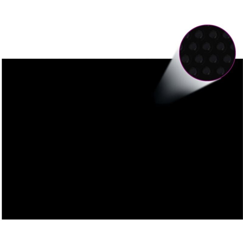 The Living Store - Couverture de piscine Noir 300 x 200 cm pe Noir
