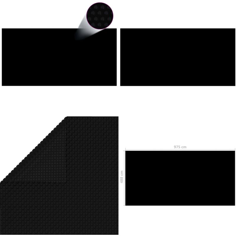 Couverture de piscine Noir 975 x 488 cm pe - couverture de piscine - couvertures de piscine - Home & Living - Noir
