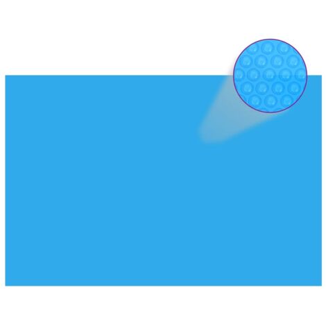 Couverture de piscine rectangulaire 600x400 cm PE Bleu - The Living Store
