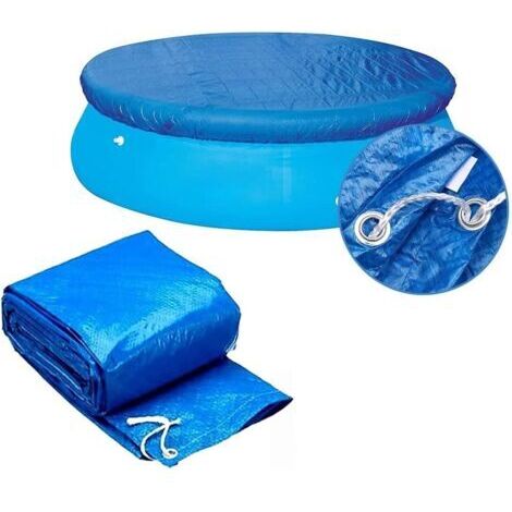 Couverture de piscine ronde, couverture de piscine tubulaire, couverture de piscine hors sol, couverture de piscine gonflable (183 cm / 6 pi)