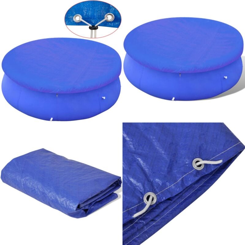 Vidaxl - Couverture de piscine ronde hors sol de 450-457 cm - bâche de piscine - bâches de piscine - Home & Living - Bleu