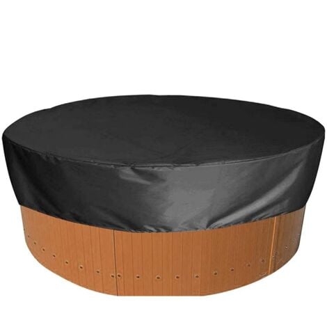Couverture de Piscine Ronde Piscine Bâche Solaire pour Piscine,Spa Extérieure Baignoire Anti-UV Couverture De Protection Étanche, 420D pour Extérieur Spa Baignoire (Ø 200  H 30 cm)