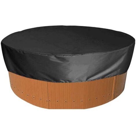 Couverture de Piscine Ronde Piscine Bâche Solaire pour Piscine,Spa Extérieure Baignoire Anti-UV Couverture De Protection Étanche, 420D pour Extérieur Spa Baignoire (Ø 200  H 30 cm)
