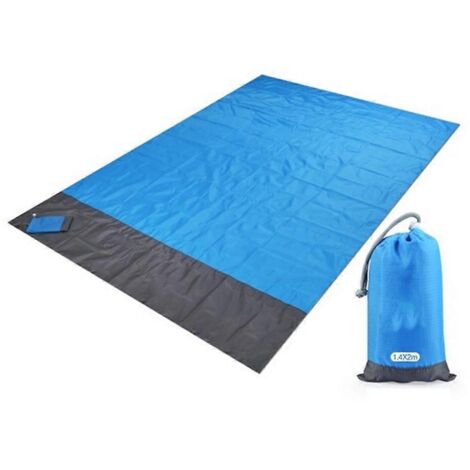 Couverture de plage 2024 en nylon imperméable, durable, léger et pliable, idéale pour le camping et les pique-niques en plein air.