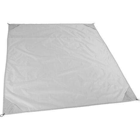Couverture de plage anti-sable imperméable en oxford, parfaite pour pique-nique et activités en plein air, couleur grise