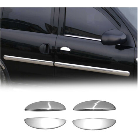 Couverture de poignée de Porte Compatible avec Opel Corsa C 2000-2006 en Acier INOX 2Pcs