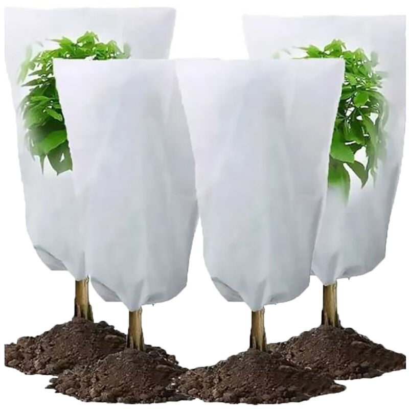 Dare Win Store - Couverture de protection pour plantes, petit arbre 6080 cm-Blanc-60cm - Blanc