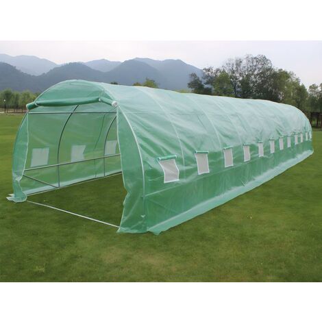 Couverture de rechange pour serre tunnel 36 m² - L1200 x l300 x H200 cm - IPOMEA - Vert