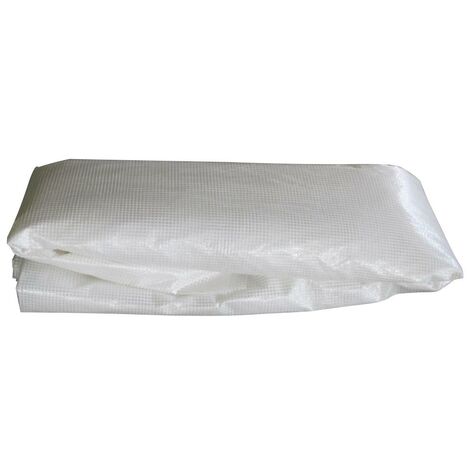 Couverture de rechange pour serre tunnel avec porte 18 m² - L600 x l300 x H200 cm - ALOCASIA - Blanc
