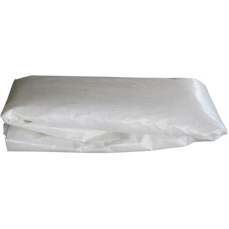 Couverture de rechange pour serre tunnel avec porte 24 m² - L800 x l300 x H200 cm - ALOCASIA - Blanc