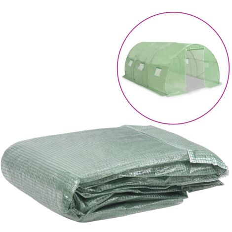 Couverture de remplacement de serre (13,5m²) 300x450x200cm Vert CFW14886