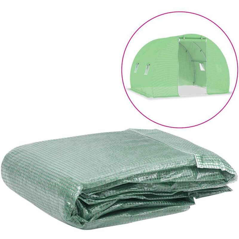 Torana - Couverture de remplacement de serre (6 m²) 200x300x200 cm Vert