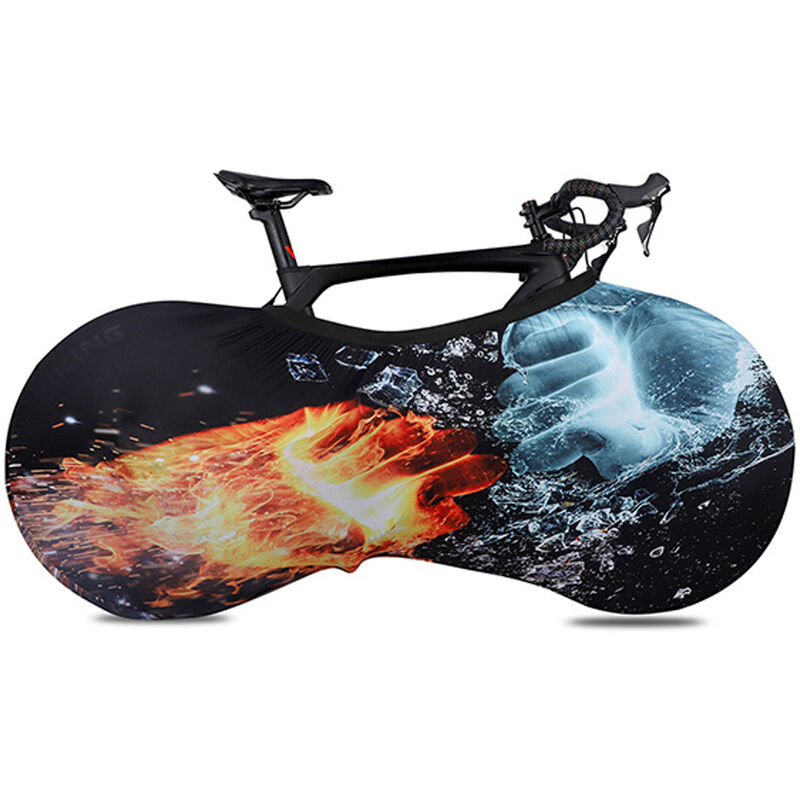 Couverture De Roue De Protection Elastique De Bicyclette, Motif De Glace Et De Feu De Type D, Grande Taille