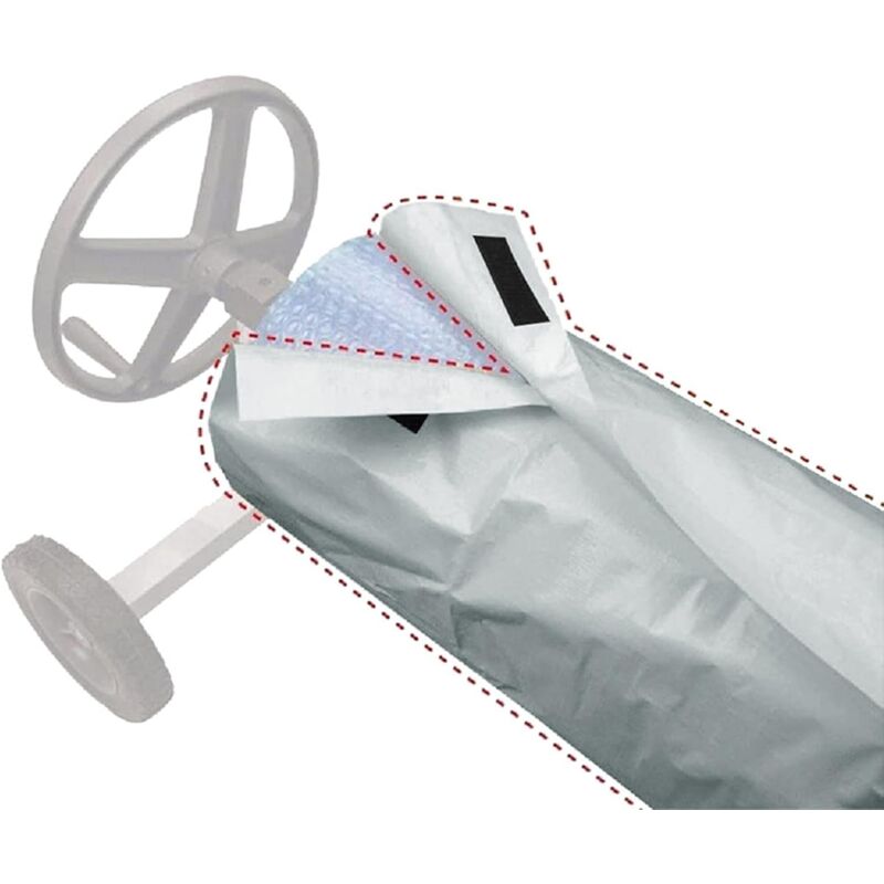 Ikodm - Couverture De Rouleau De Piscine en Plein Air Protecteur, Housse De Protection Enrouleur Couverture Enrouleur Bâche Piscine en Tissu