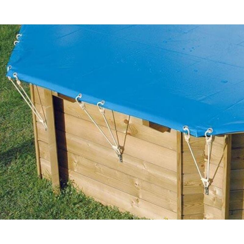 Bâche d'hivernage et sécurité piscine Ubbink 355x490cm homologuée NFP90-308