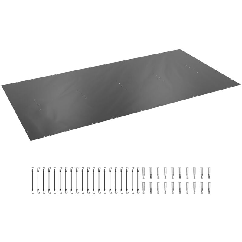 Mophorn - Couverture de sécurité pour piscine 12x25 pieds, couverture rectangulaire en maille enterrée avec trous de drainage, couverture de sécurité