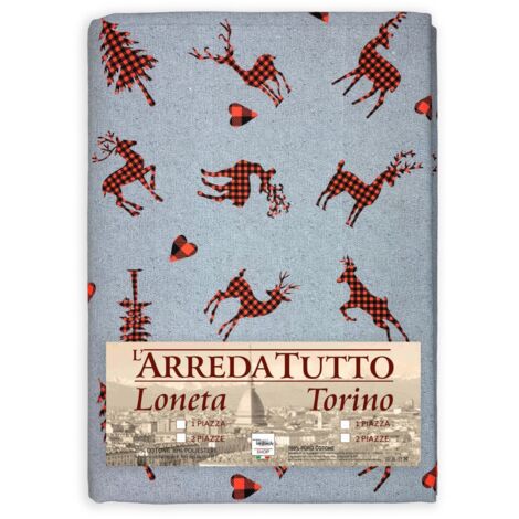 COUVERTURE DE SERVIETTE DE MEUBLES tous LES LITS DE GRAND FOULARDPREAD coverdivano tissu DIGITY CERVI gris foncé en coton pur 1 PLACE