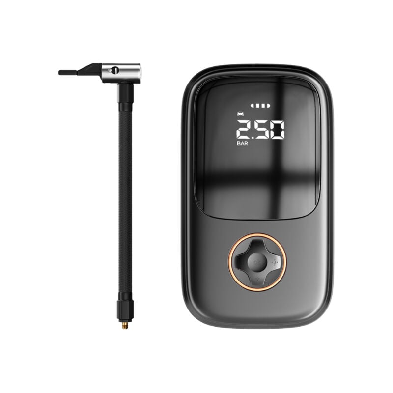 Mini pompe à air sans fil 130 psi, gonfleur de pneus électrique portable avec lumière LED, fonction d'arrêt automatique pour pneus de voiture, moto,