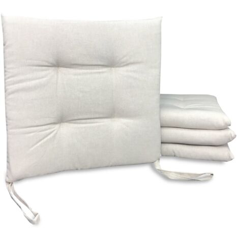 COUVERTURE DE SIÈGE SOUPLE DORY COUSSIN CHAISE COULEUR BEIGE ECRÙ