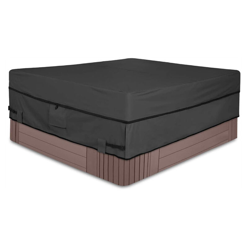 Couverture de Spa, Housse de Protection pour Bain à Remous de Jardin 210D Imperméable et Robuste, Protection UV et Spa ImperméAble extérieur