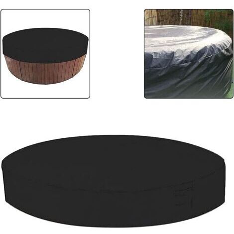 Couverture de spa ronde, couverture de spa pliable étanche à l'humidité, extérieur housse ronde pour spa, couverture de protection étanche anti-uv pour baignoire spa extérieure, 200x30cm